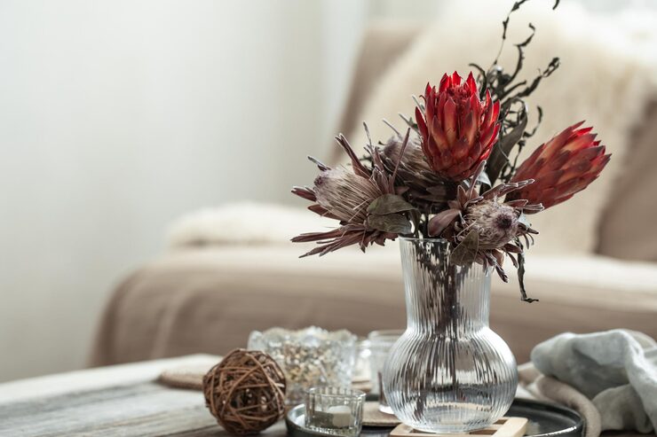 Salón con decoración de interiores